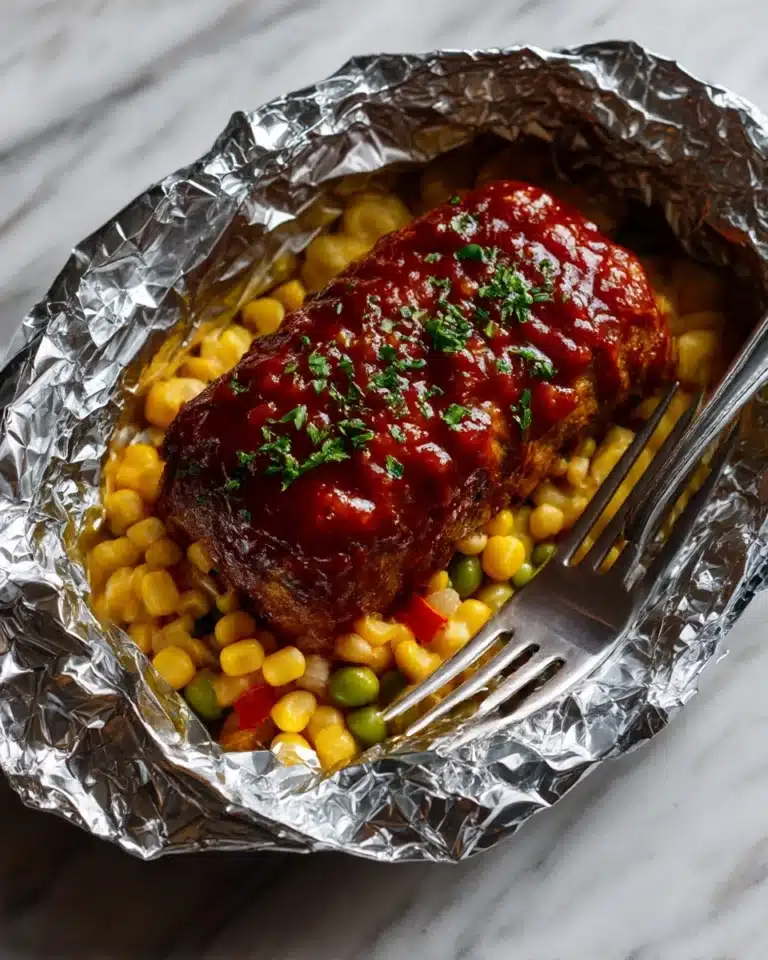 Campfire Dinner Meatloaf Foil Packets Recipe