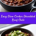 Slow Cooker Shredded Beef Chili Recipe