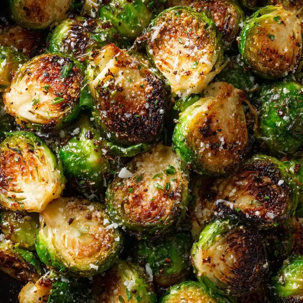 Garlic Parmesan Roasted Brussels Sprouts Recipe - Recipe Image