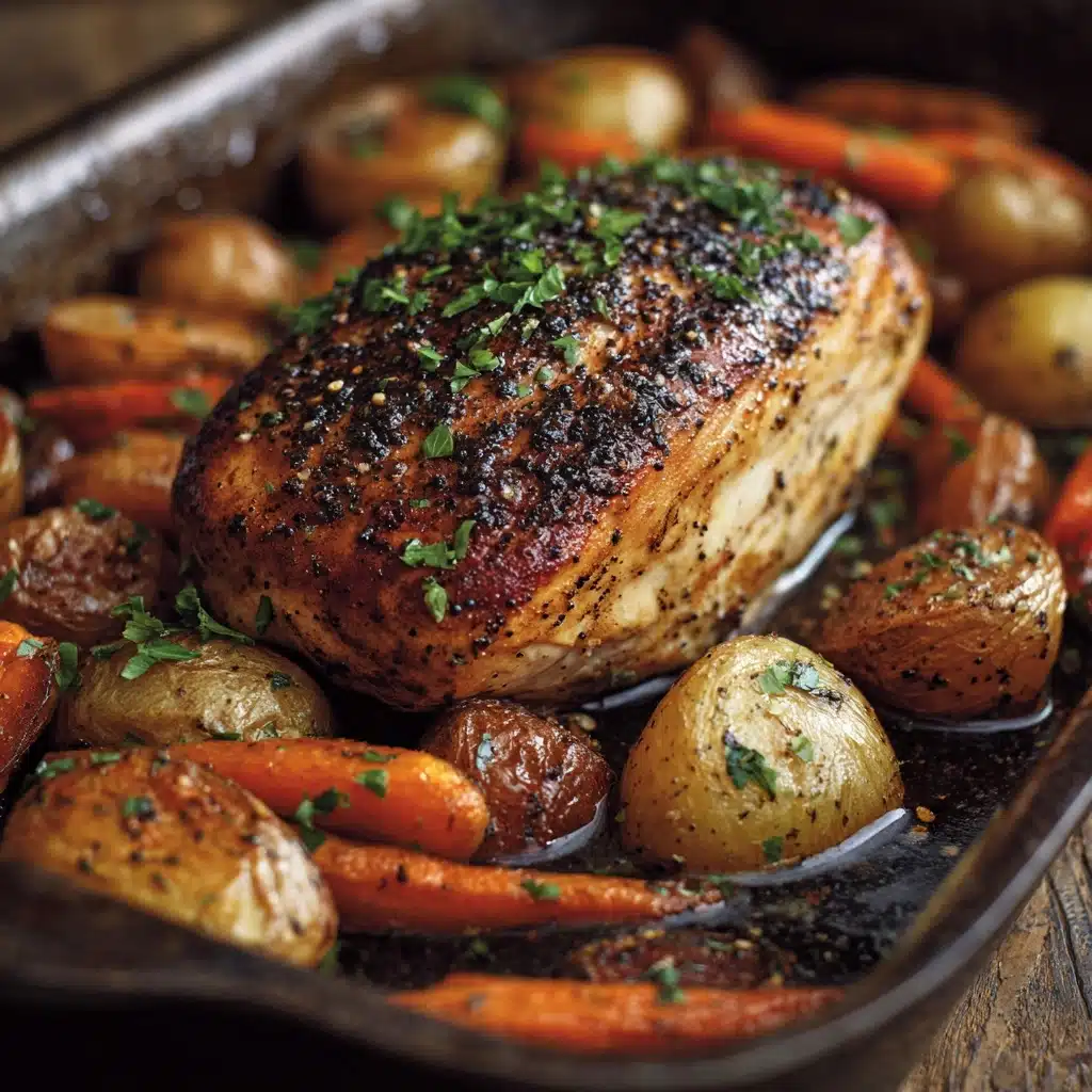 One Pan Balsamic Chicken and Veggies Recipe - Recipe Image