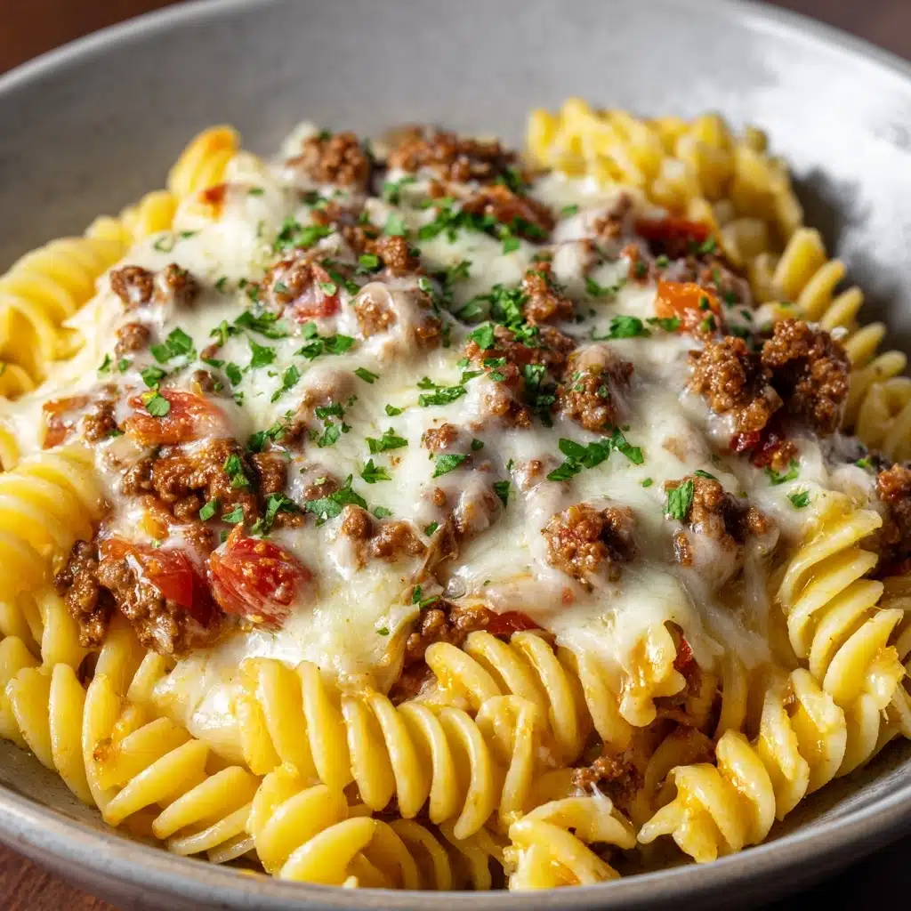 Cheeseburger Alfredo Pasta Recipe - Recipe Image