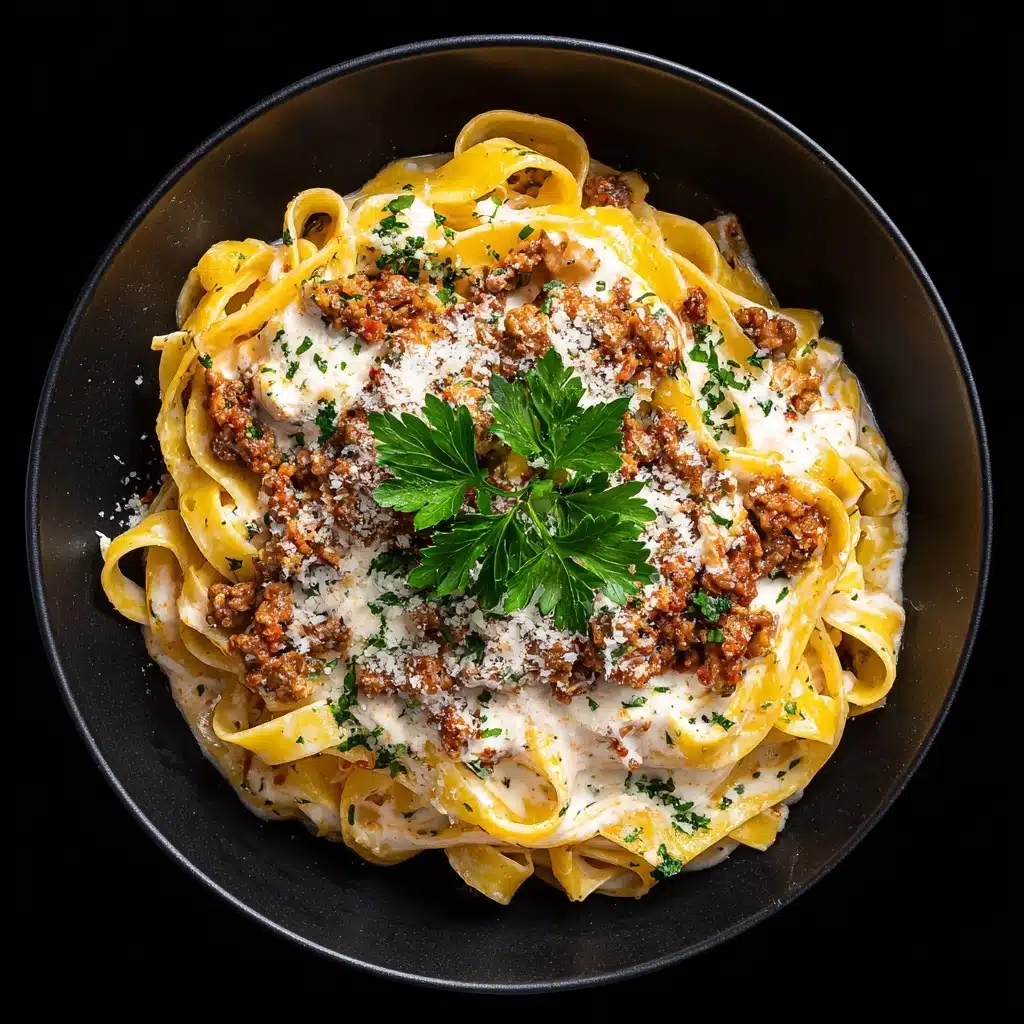 Garlic Butter Beef Linguine Recipe - Recipe Image