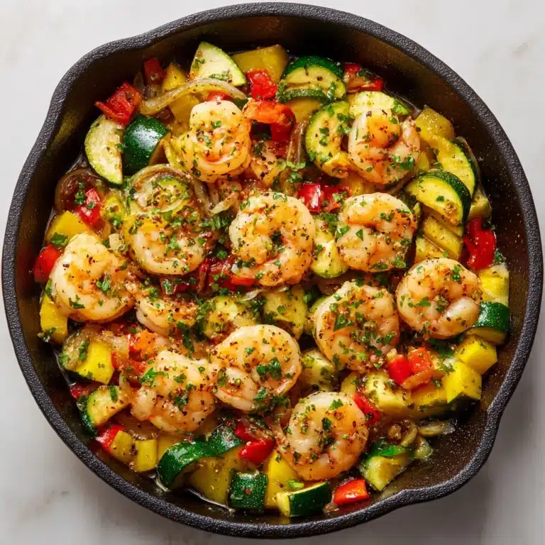 Easy Shrimp Vegetable Skillet Recipe