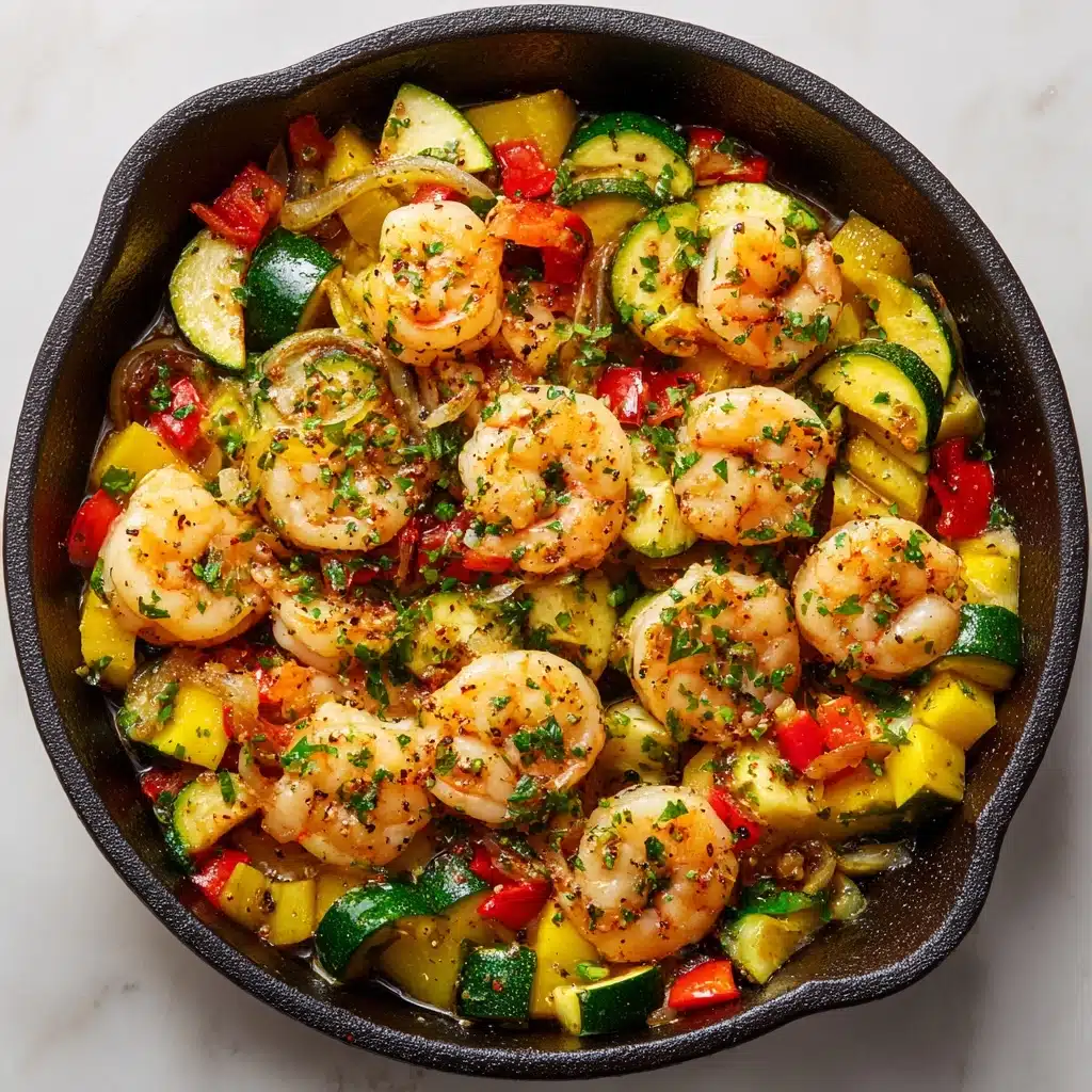 Easy Shrimp Vegetable Skillet Recipe - Recipe Image