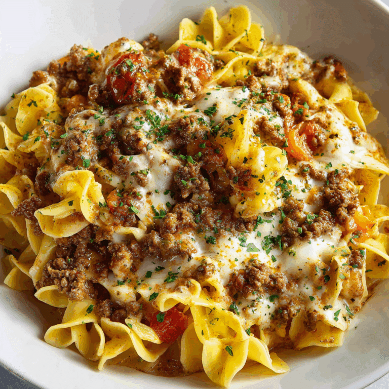 Cheeseburger Alfredo Pasta Recipe