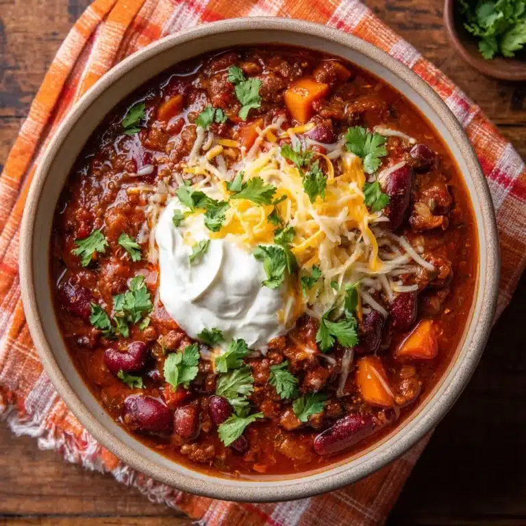 Three-Bean Sweet Potato Chili Recipe