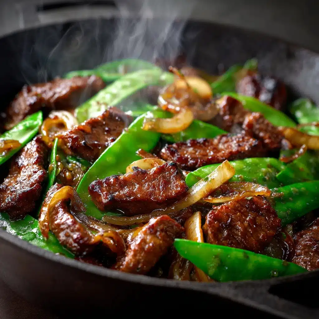 Asian Beef with Mushrooms and Snow Peas Recipe