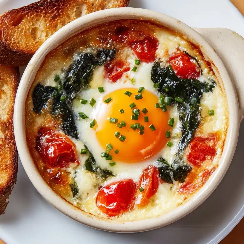 Baked Feta Eggs Breakfast Recipe - Recipe Image