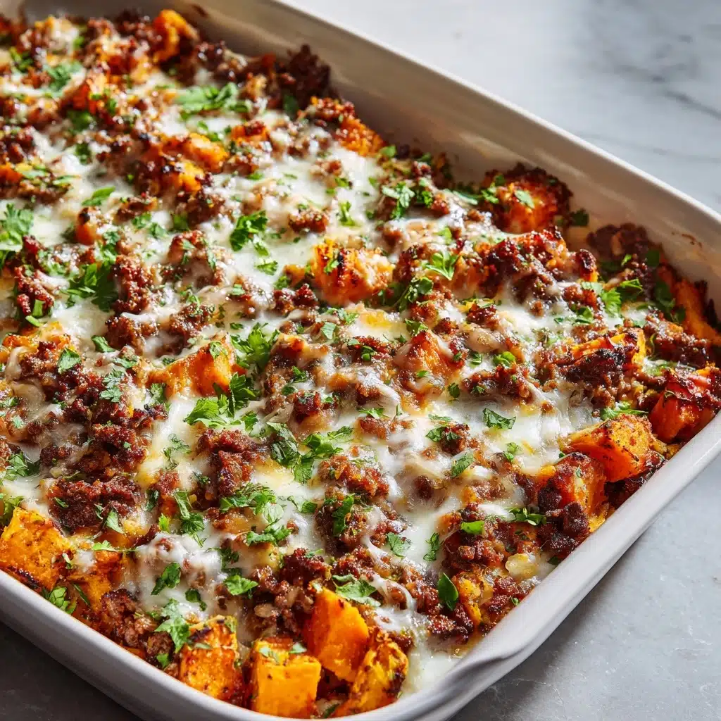 Healthy Ground Turkey Sweet Potato Bake Recipe