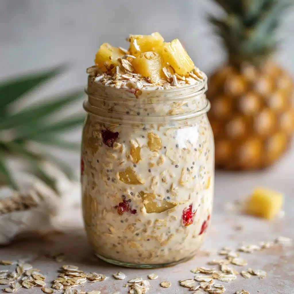 Pineapple Upside-Down Overnight Oat Recipe