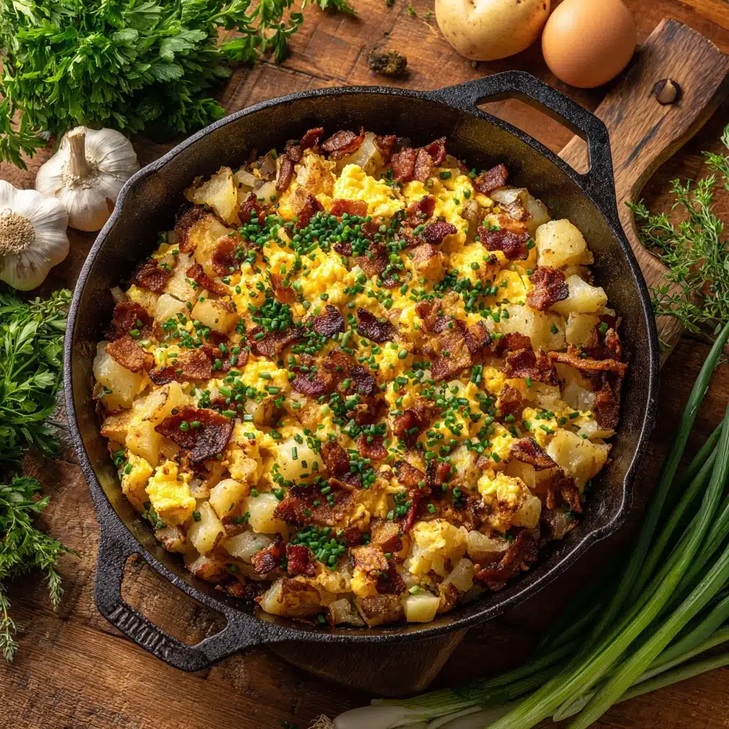 Cheesy Potato Egg Scramble Recipe