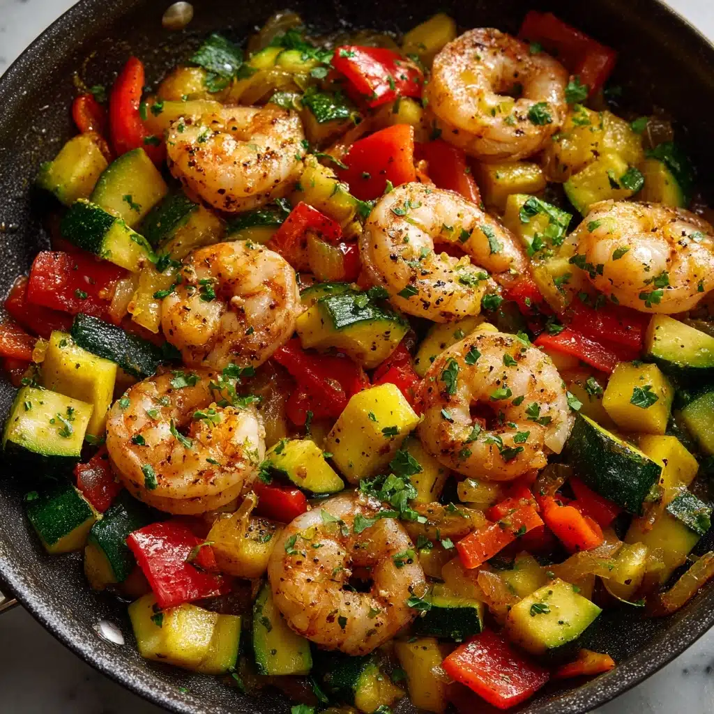 Easy Shrimp Vegetable Skillet Recipe - Recipe Image