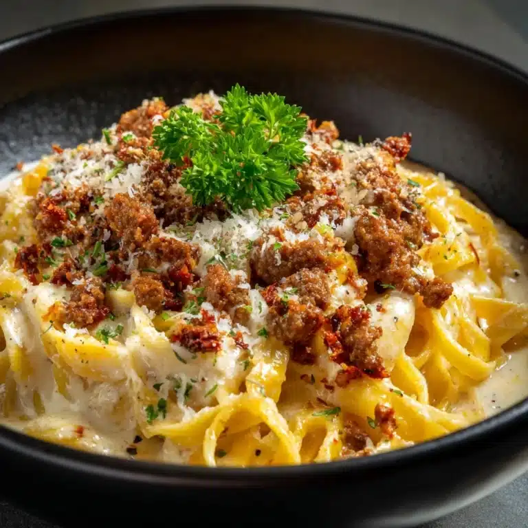 Garlic Butter Beef Linguine Recipe
