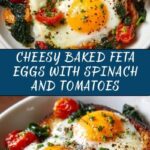 Baked Feta Eggs with Spinach and Tomatoes Recipe