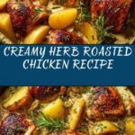 Herb Roasted Chicken in Creamy Garlic Herb Sauce Recipe