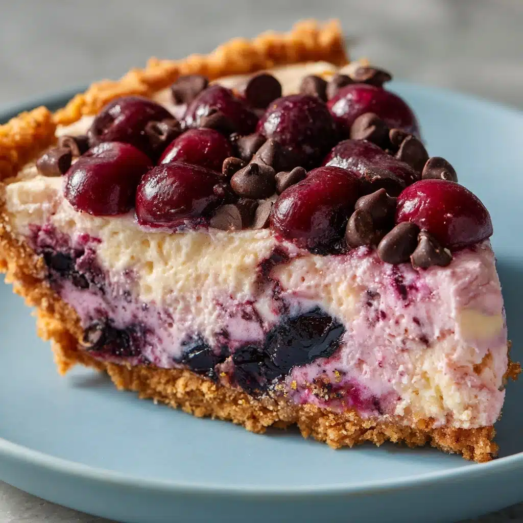 No-Bake Easy Cherry Chocolate Chip Pie Recipe - Recipe Image