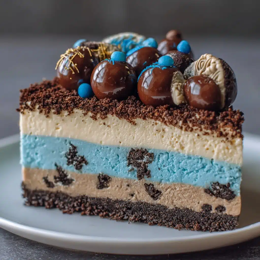 Cookie Monster Cheesecake: A Fun and Indulgent Treat Recipe - Recipe Image