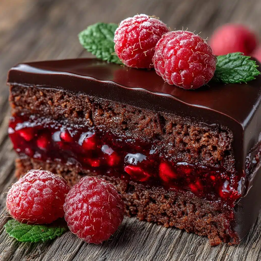 Raspberry Chocolate Poke Cake Recipe - Recipe Image