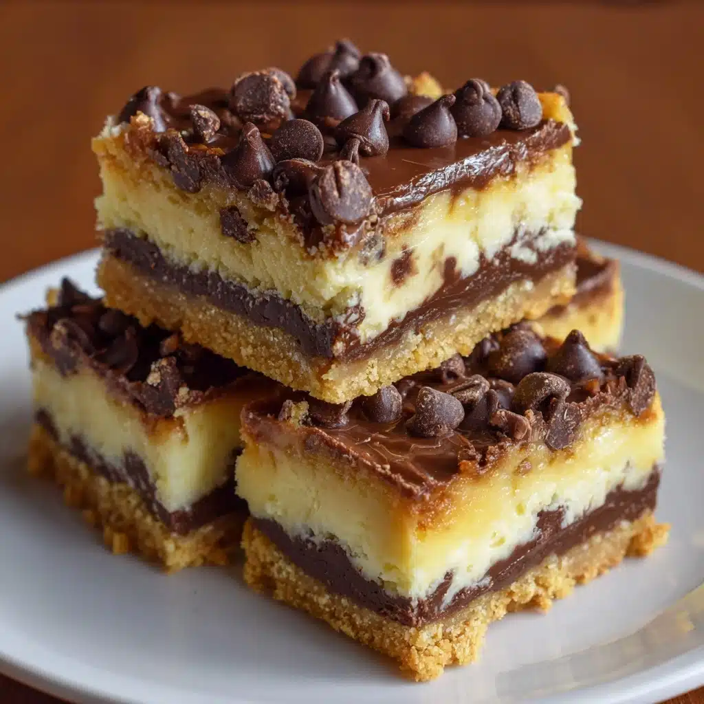 Keto Chocolate Chip Cookie Cheesecake Bars Recipe - Recipe Image