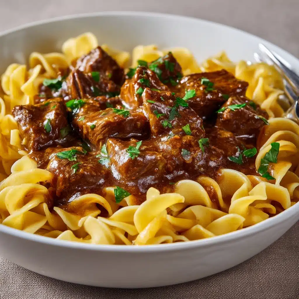 Slow Cooker Beef and Noodles Recipe - Recipe Image