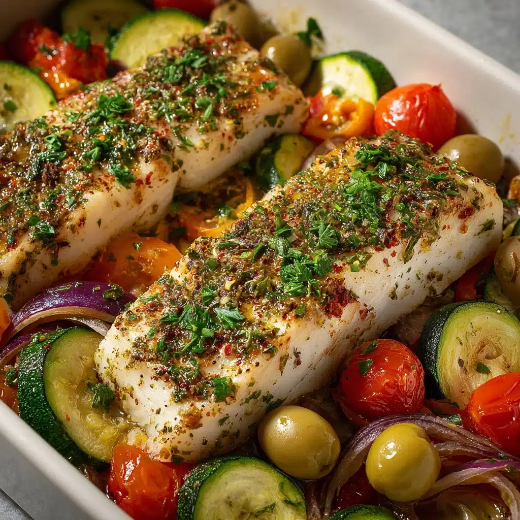 Mediterranean Baked Fish Recipe - Recipe Image