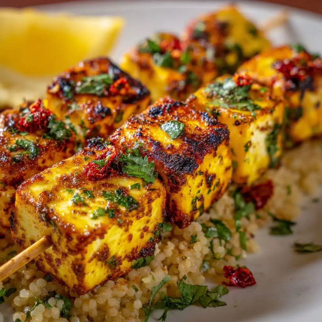Lemon & Coriander Tofu Skewers Recipe - Recipe Image