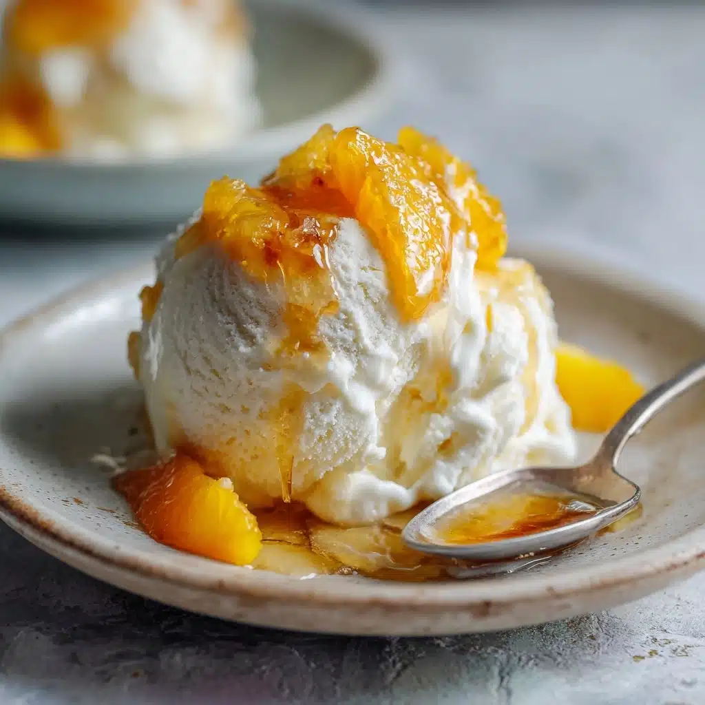 Homemade Peach Ice Cream Recipe - Recipe Image