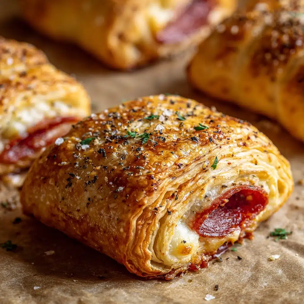 Easy Mozzarella Pepperoni Croissant Rolls Recipe - Recipe Image