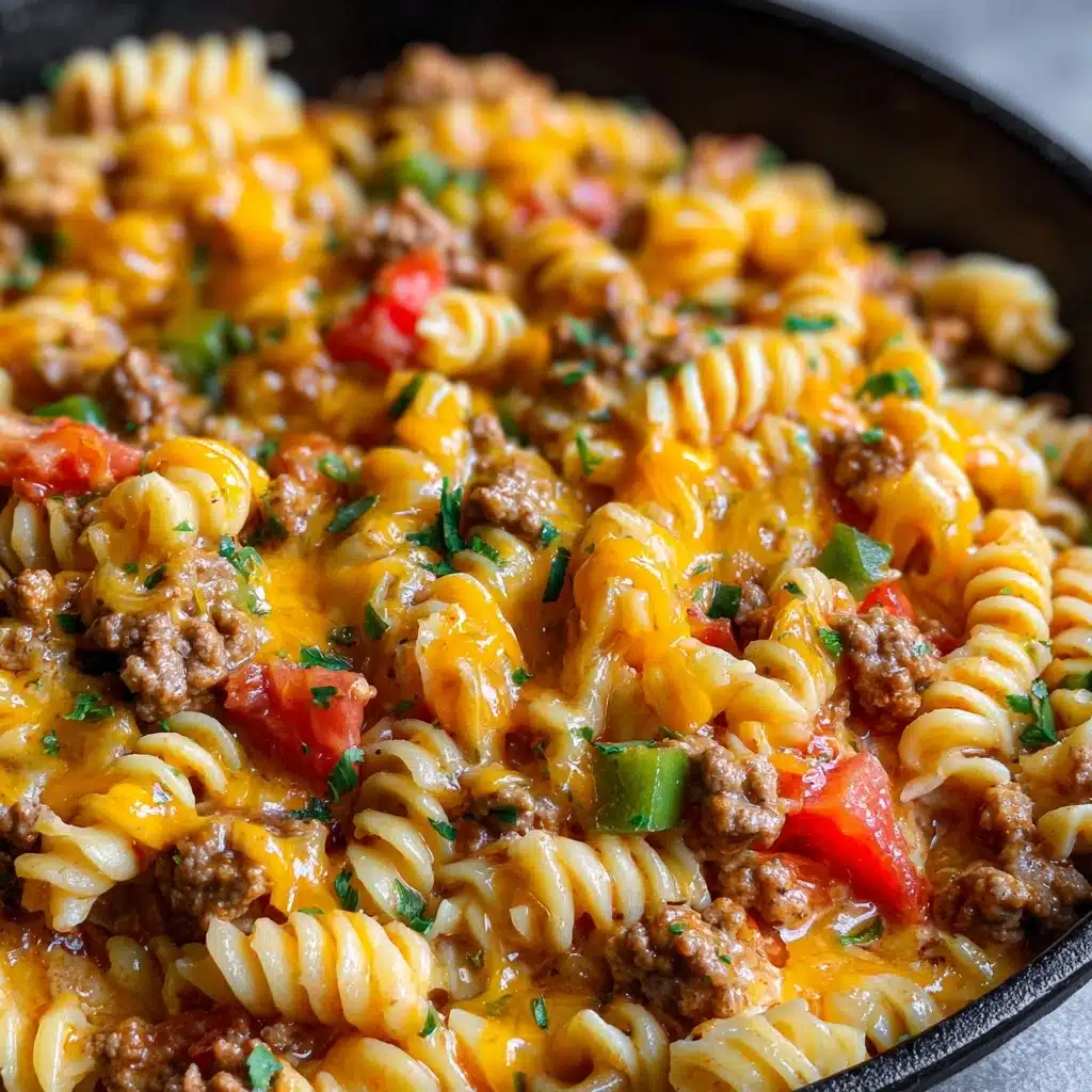 One-Pot Cheesy Taco Pasta Recipe - Recipe Image