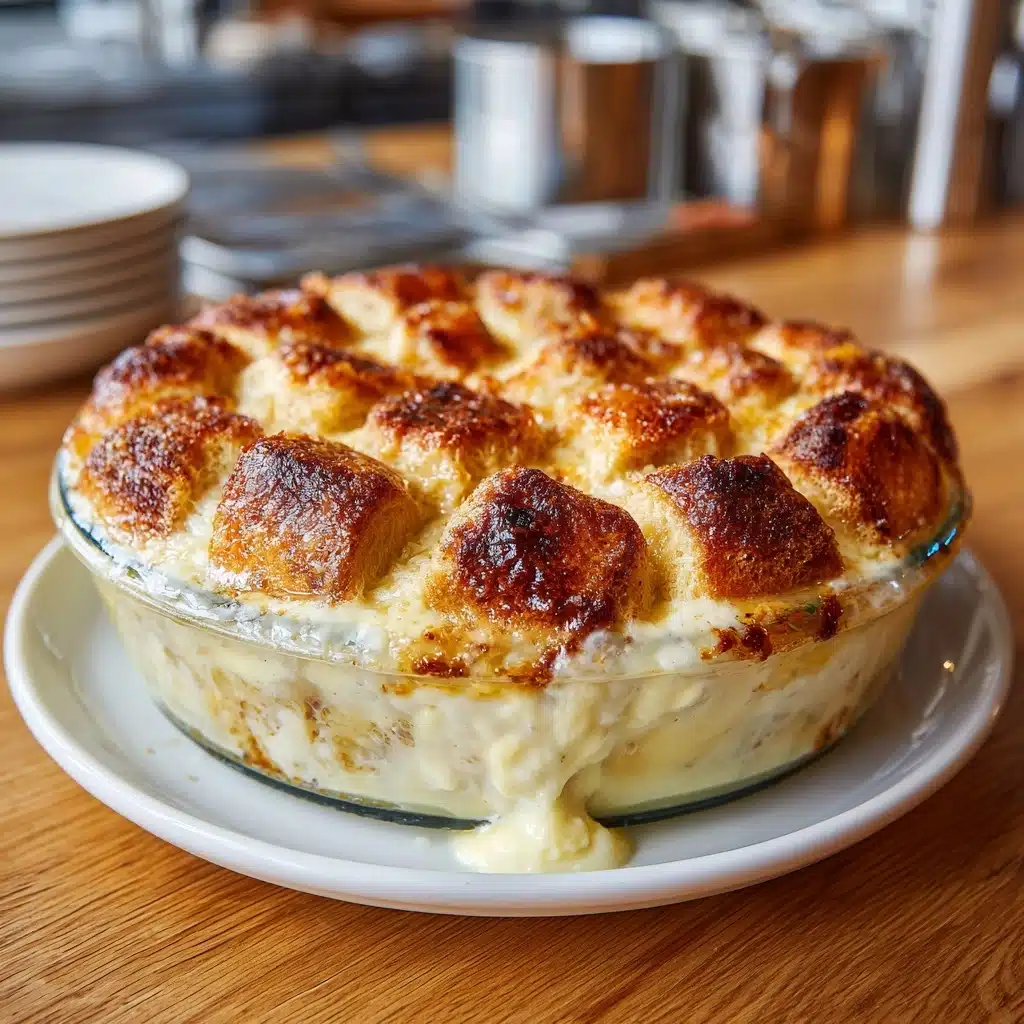 Custard Bread Pudding with Vanilla Sauce Recipe - Recipe Image