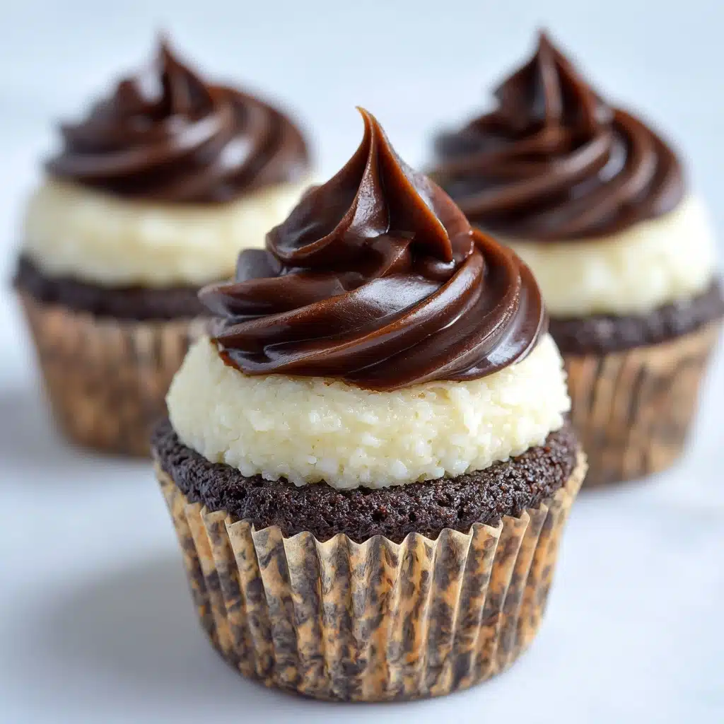 Chocolate Cheesecake Cupcakes with Whipped Ganache Frosting Recipe - Recipe Image