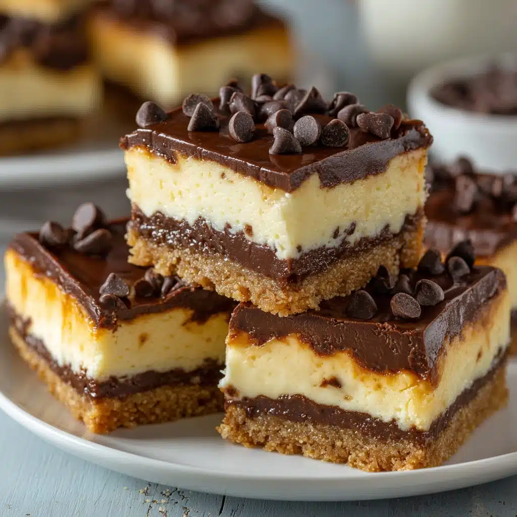 Keto Chocolate Chip Cookie Cheesecake Bars Recipe - Recipe Image