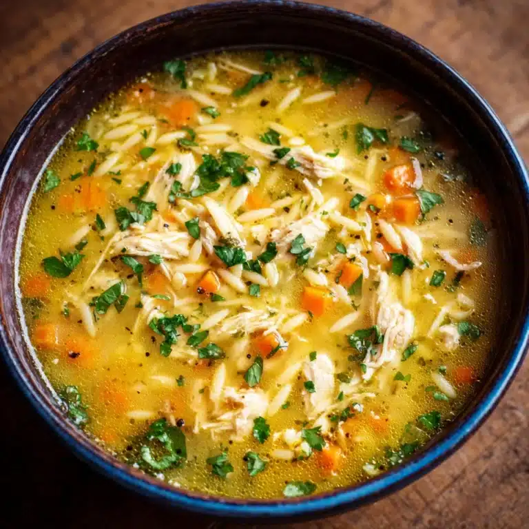 Lemon Chicken Orzo Soup Recipe