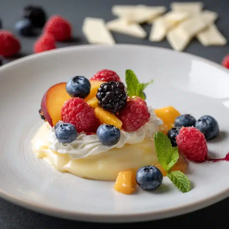 Vanilla Pudding with Fresh Fruit Recipe