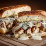 Chicken Alfredo Stuffed Garlic Bread Subs Recipe