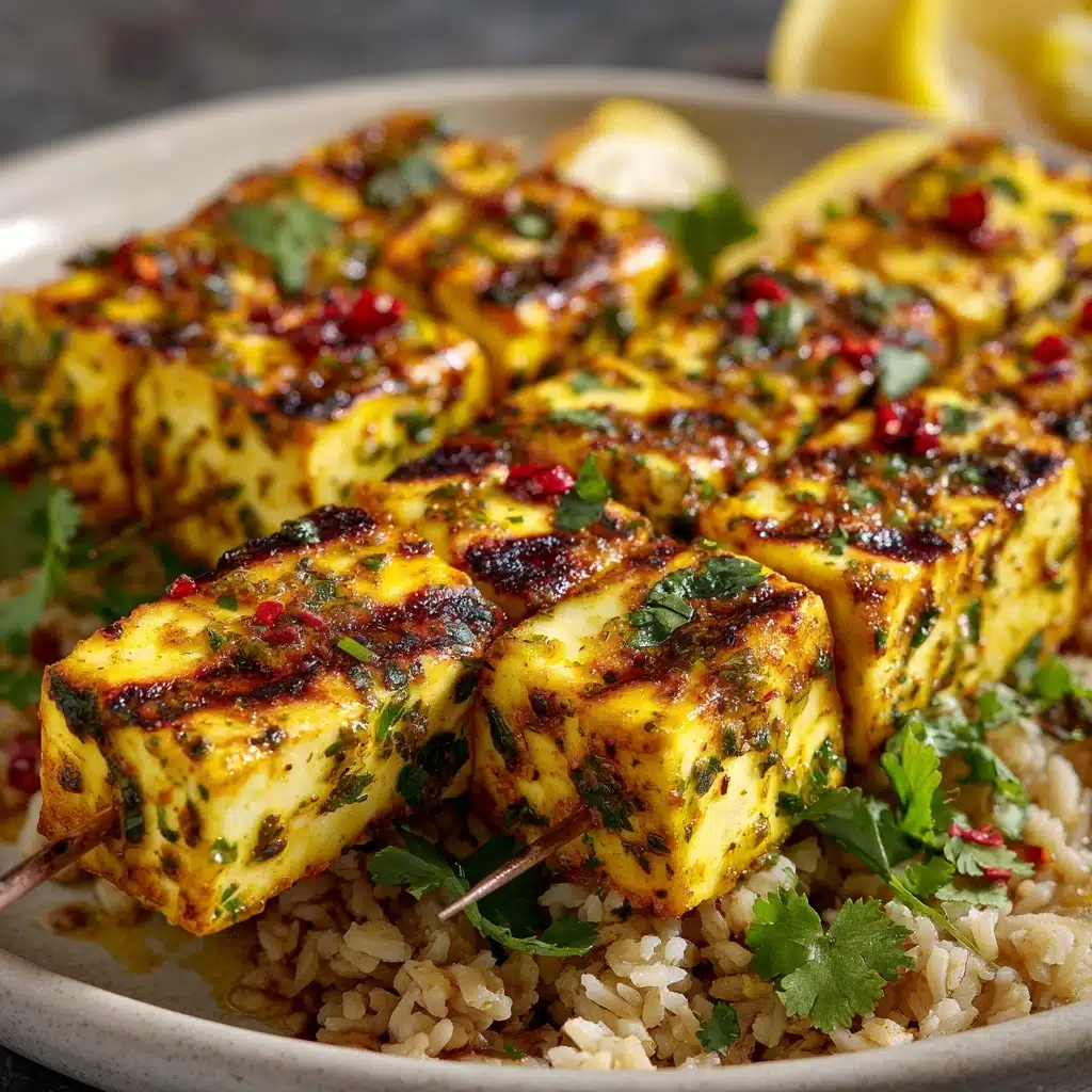 Lemon & Coriander Tofu Skewers Recipe
