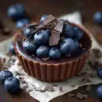 Dark Chocolate & Blueberry Frozen Yogurt Bites Recipe