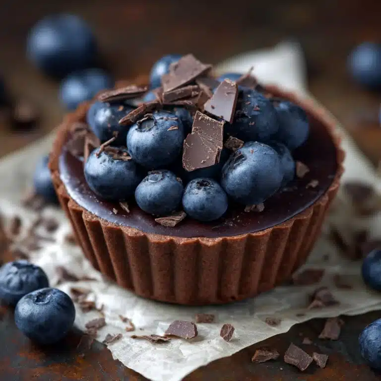 Dark Chocolate & Blueberry Frozen Yogurt Bites Recipe