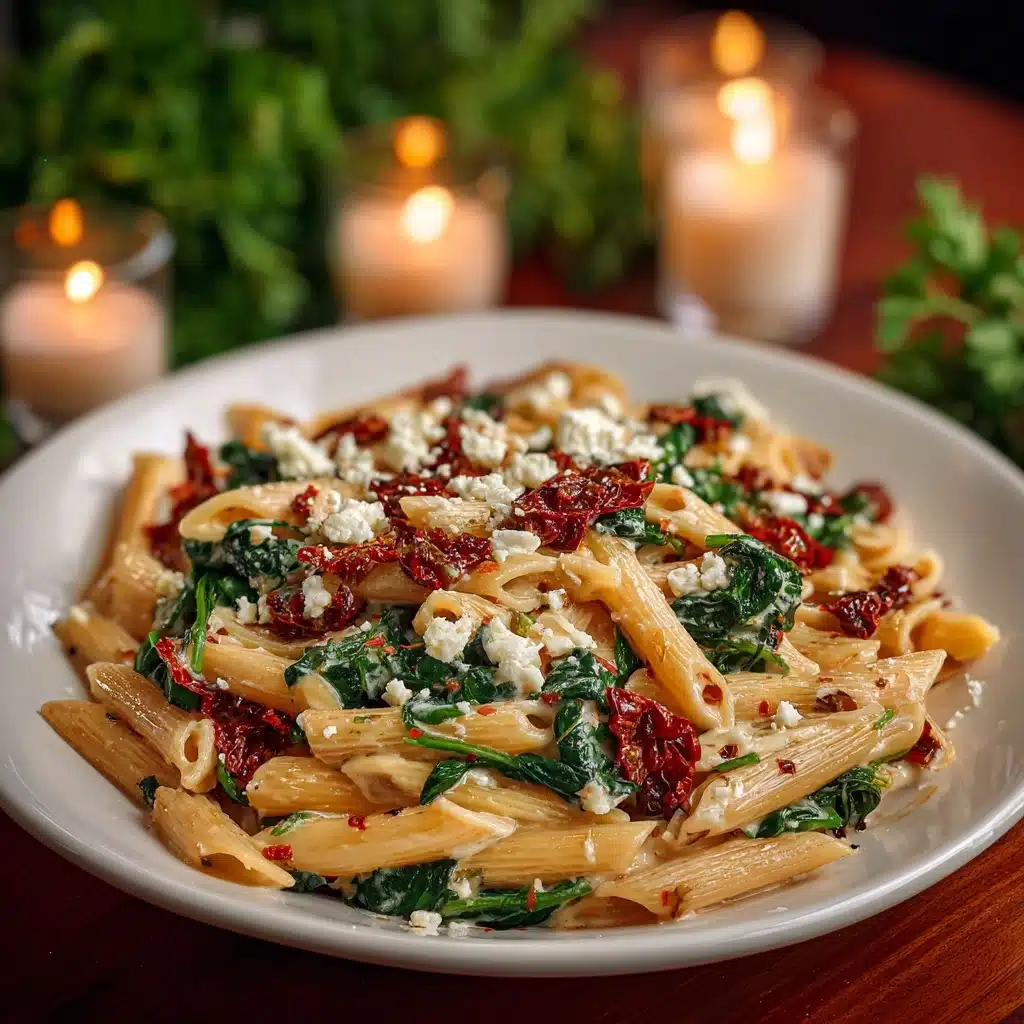 Pasta with Spinach and Feta Cheese Recipe