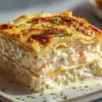 Shrimp Lasagna with White Sauce and Cheese Recipe