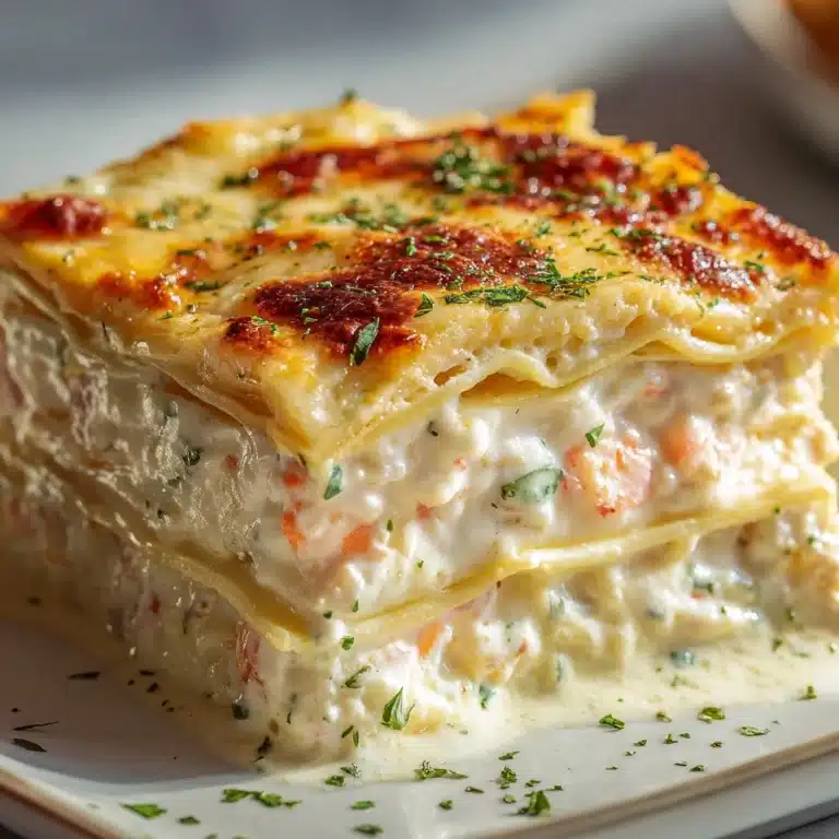 Shrimp Lasagna with White Sauce and Cheese Recipe