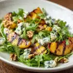Grilled Peach Salad with Gorgonzola and Walnuts Recipe