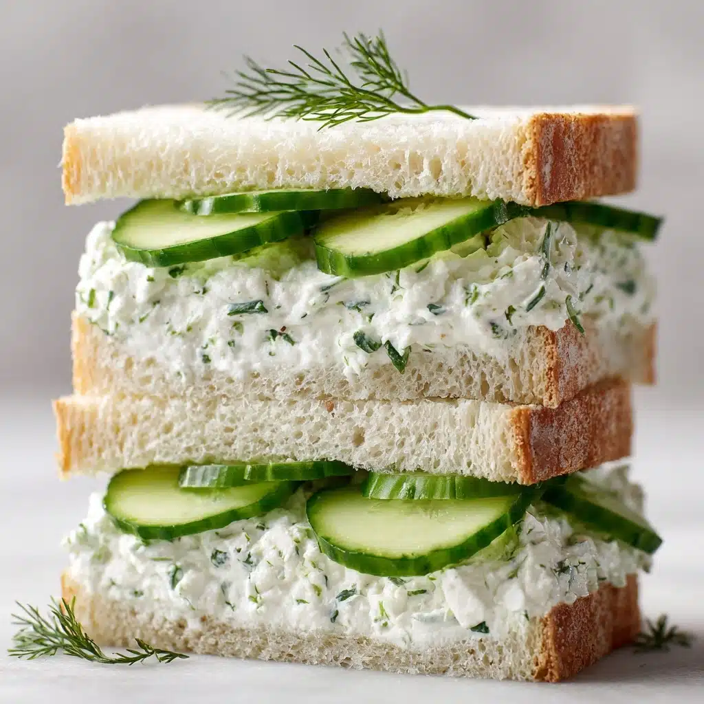 Creamy Cucumber Tea Sandwiches Recipe - Recipe Image