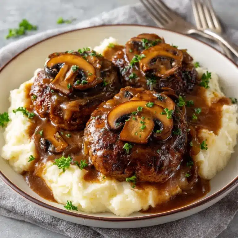 Bobby Flay Salisbury Steak with Mushroom Gravy Recipe