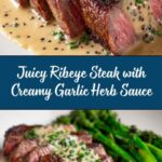 Juicy Steak with Creamy Garlic Sauce Recipe