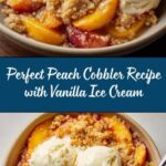 Peach Cobbler with Vanilla Ice Cream Recipe