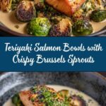 Teriyaki Salmon Bowls with Crispy Brussels Sprouts Recipe