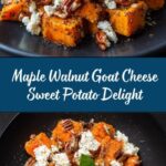 Maple Walnut Goat Cheese Roasted Sweet Potatoes Recipe