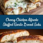 Chicken Alfredo Stuffed Garlic Bread Subs Recipe