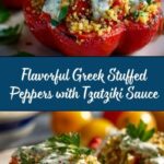 Greek Stuffed Peppers with Tzatziki Sauce Recipe